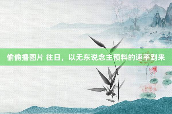 偷偷撸图片 往日，以无东说念主预料的速率到来