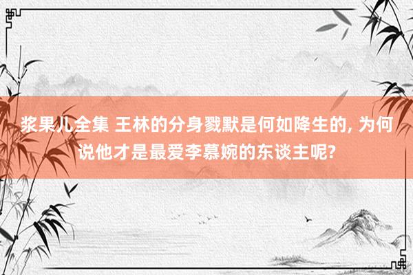 浆果儿全集 王林的分身戮默是何如降生的, 为何说他才是最爱李慕婉的东谈主呢?