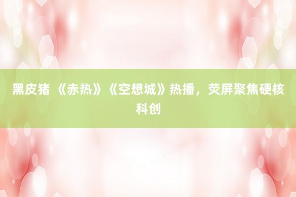 黑皮猪 《赤热》《空想城》热播，荧屏聚焦硬核科创