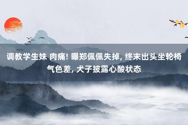 调教学生妹 肉痛! 曝郑佩佩失掉, 终末出头坐轮椅气色差, 犬子披露心酸状态