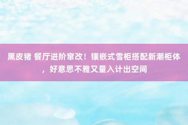 黑皮猪 餐厅进阶窜改！镶嵌式雪柜搭配新潮柜体，好意思不雅又量入计出空间