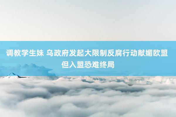 调教学生妹 乌政府发起大限制反腐行动献媚欧盟 但入盟恐难终局